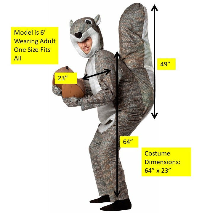Rasta Imposta Squirrel Kostüm Eichhörnchen Overall Eichel Einheitsgröße