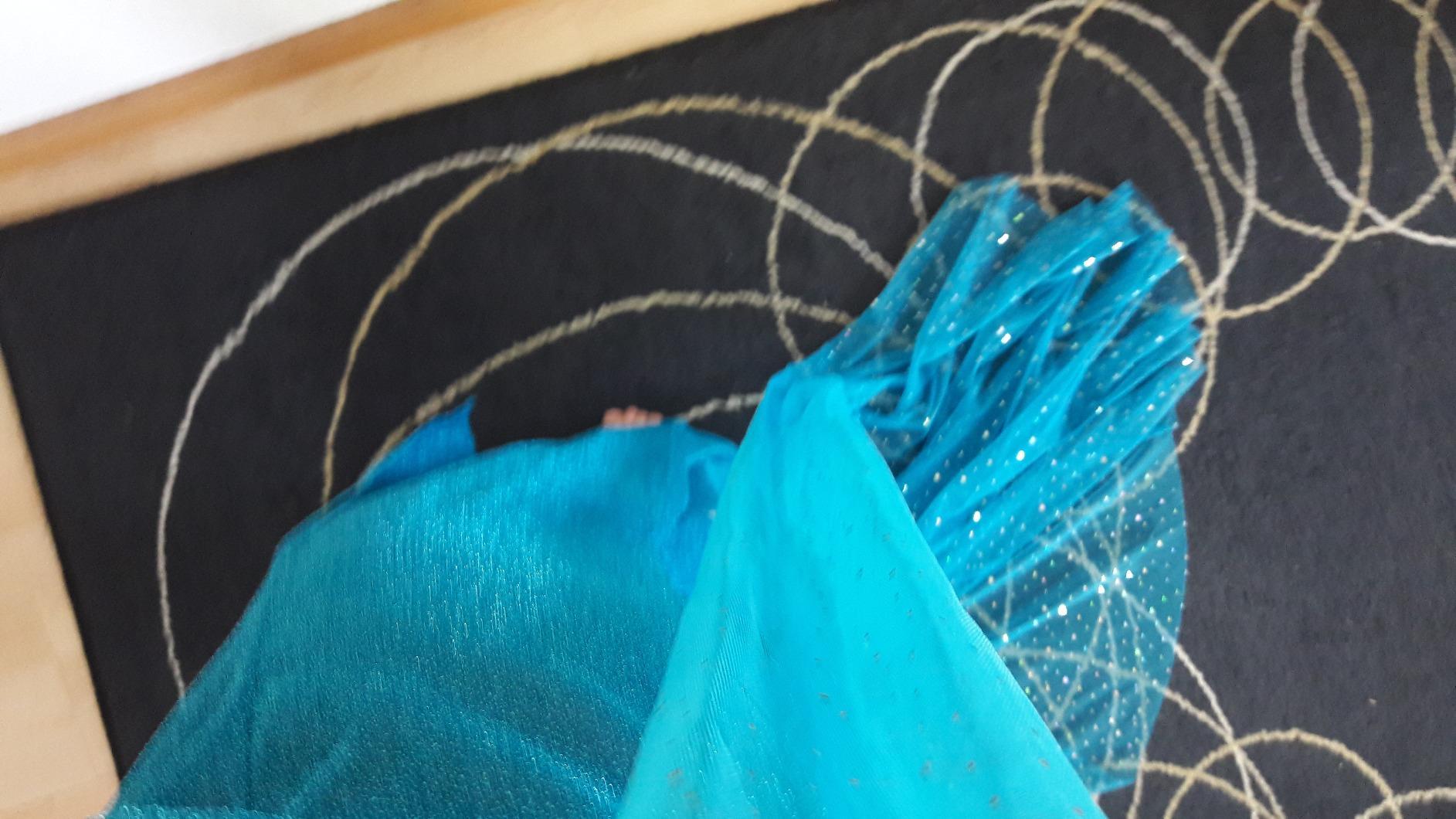Katara Prinzessin Elsa Kleid Blau Glitzer Kostüm S Damen