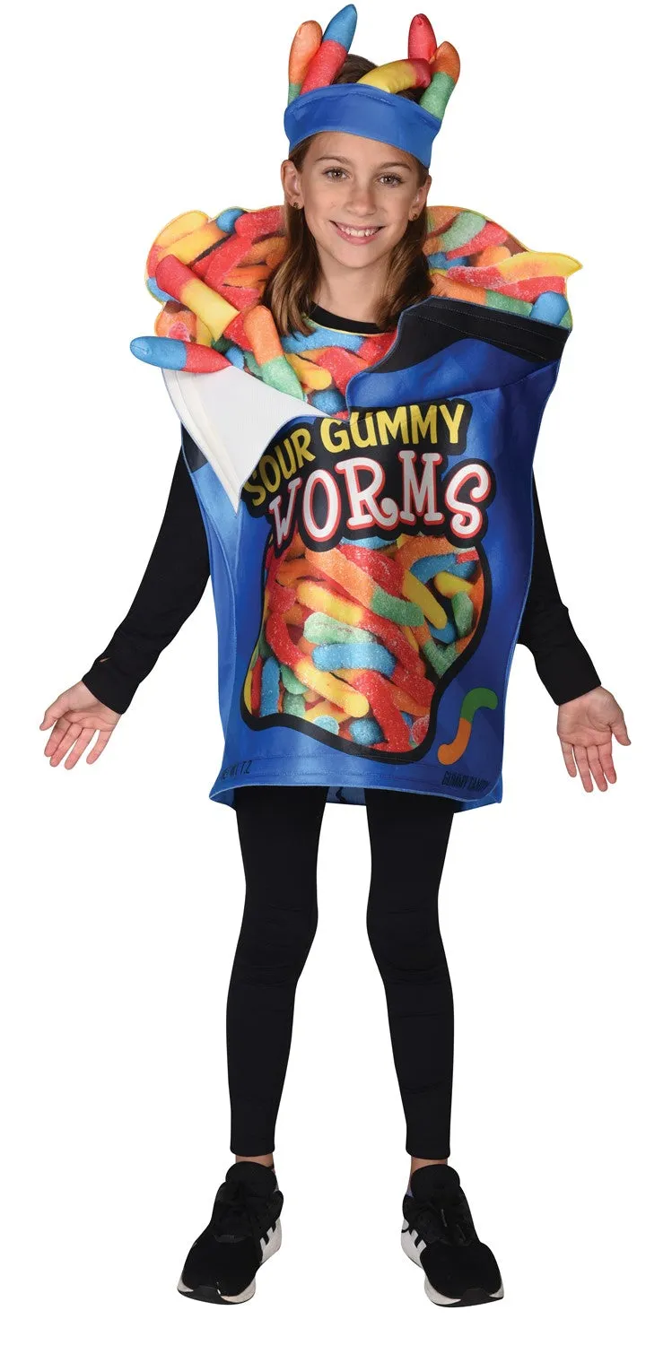 Rasta Imposta Sour Gummy Worms Kinderkostüm 7-10 Wurm