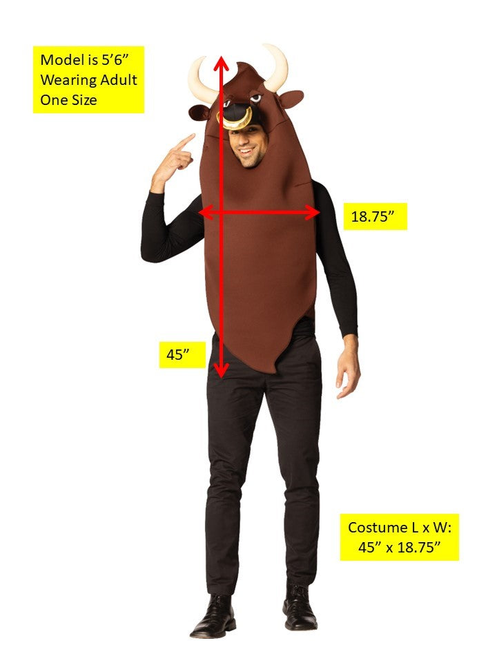 Rasta Imposta Bull Shit Kostüm Tunika Einheitsgröße Hörner
