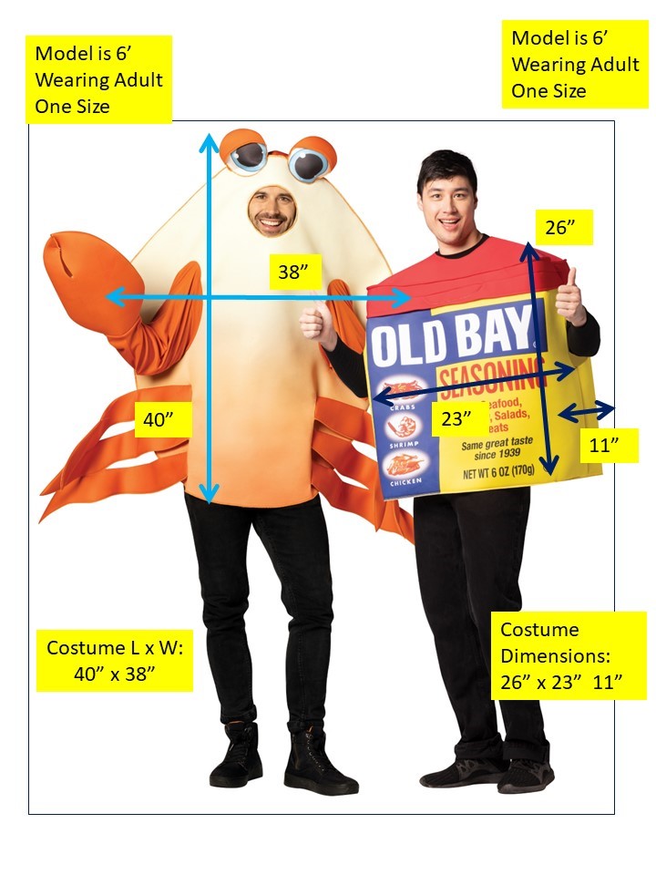 Rasta Imposta Old Bay Bay Crab Paarkostüm Einheitsgröße