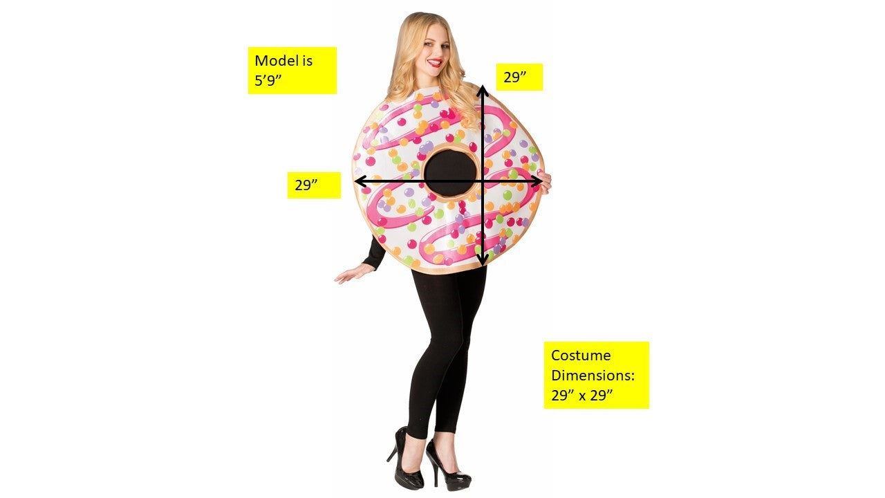 Rasta Imposta White Frosted Donut Kostüm One Size Tunika weiß