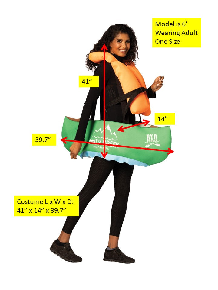 Rasta Imposta Creek Canoe Kostüm Einheitsgröße Boot