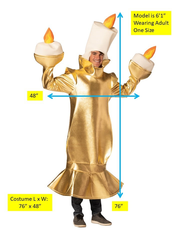 Rasta Imposta Candelabra Kostüm Erwachsene Einheitsgröße Metallic