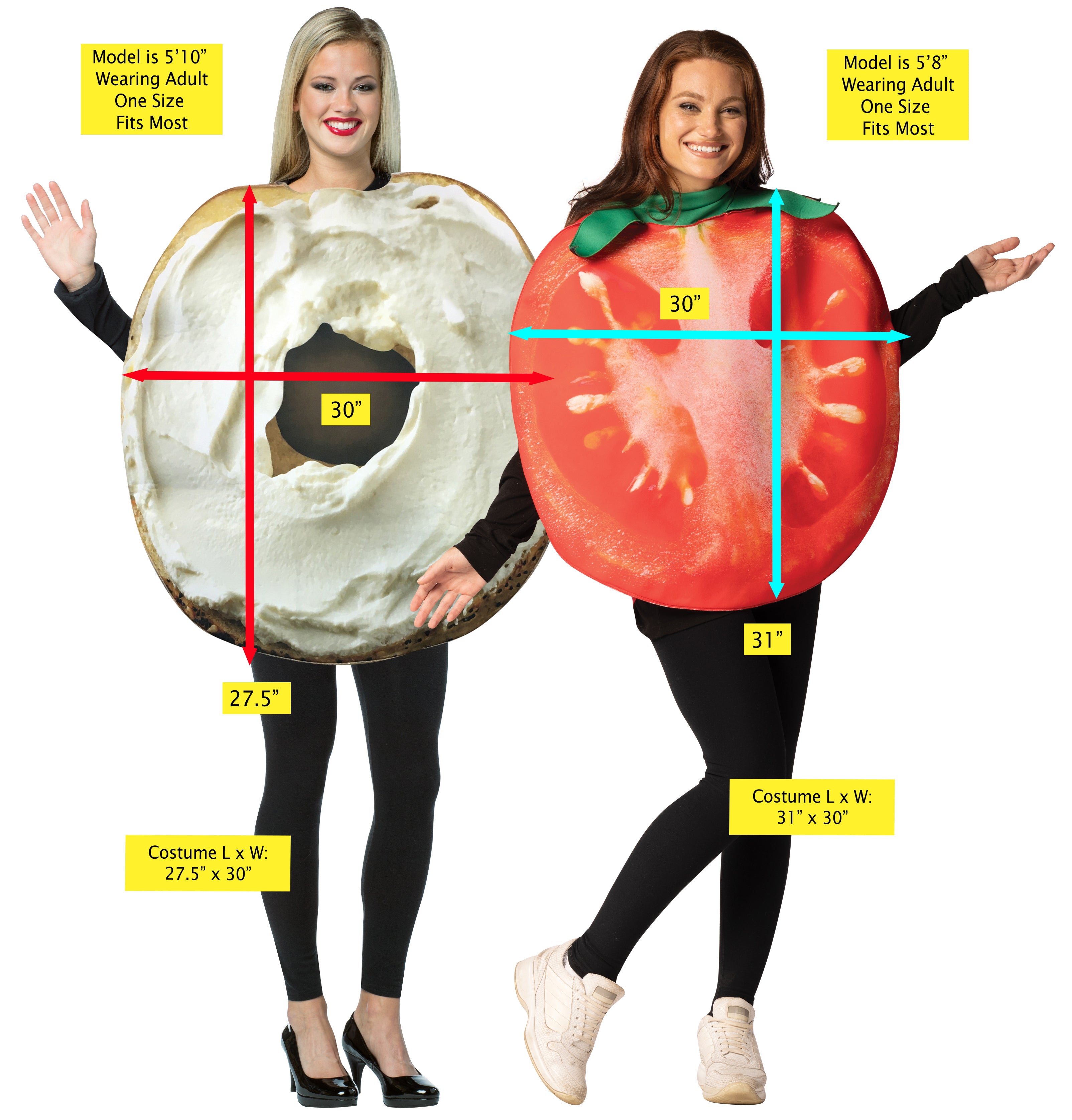 Rasta Imposta Bagel Partnerkostüm Tomate 2 Personen
