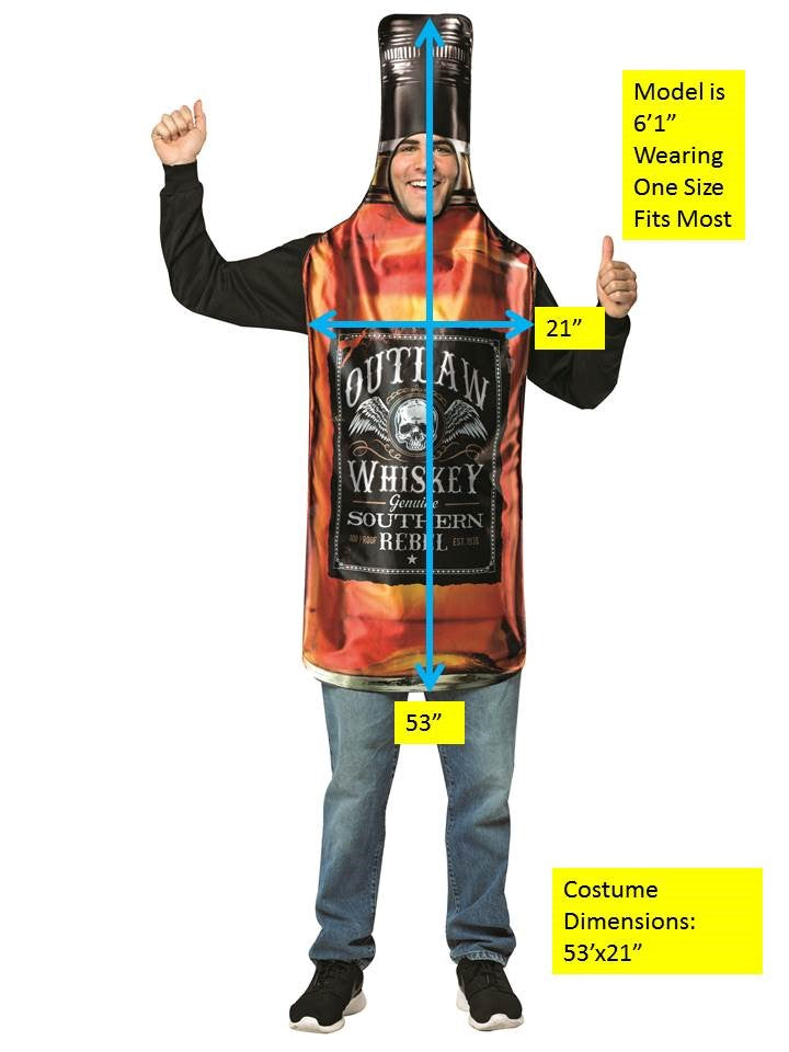 Rasta Imposta Get Real Whiskey Flaschenkostüm One Size