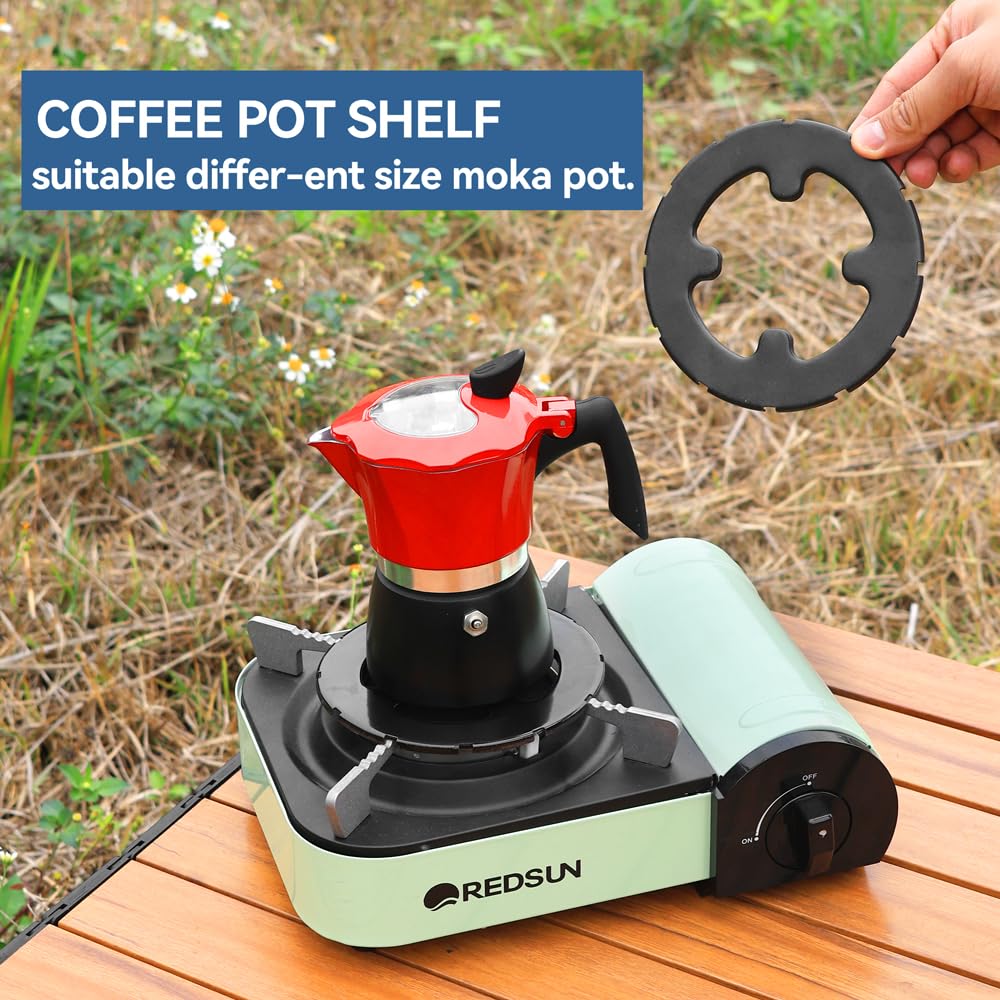 REDSUN Stove Topfständer Camping Schwarz Stahl 80g