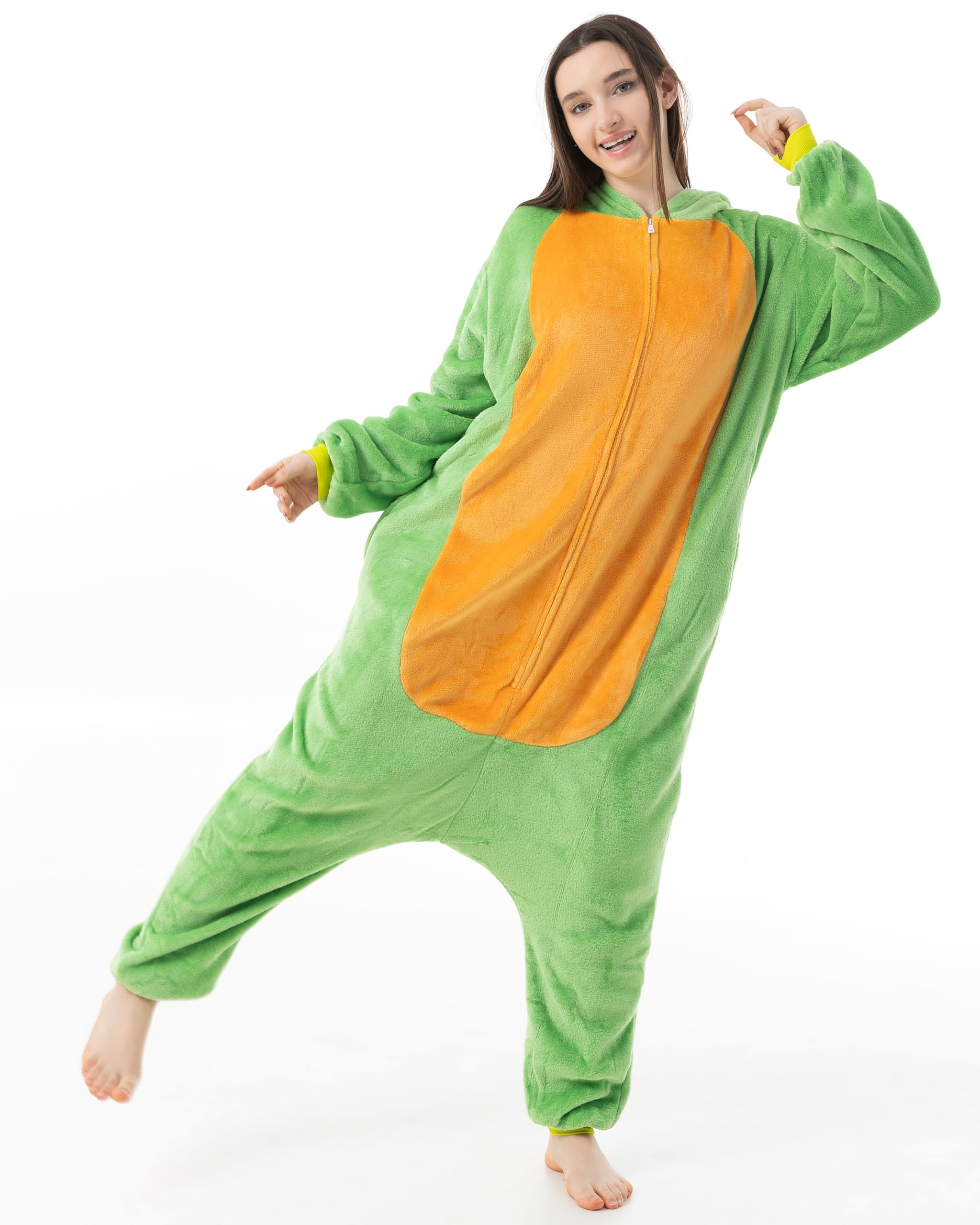Katara 1744 Schildkröte Grün Onesie Kostüm S Fleece