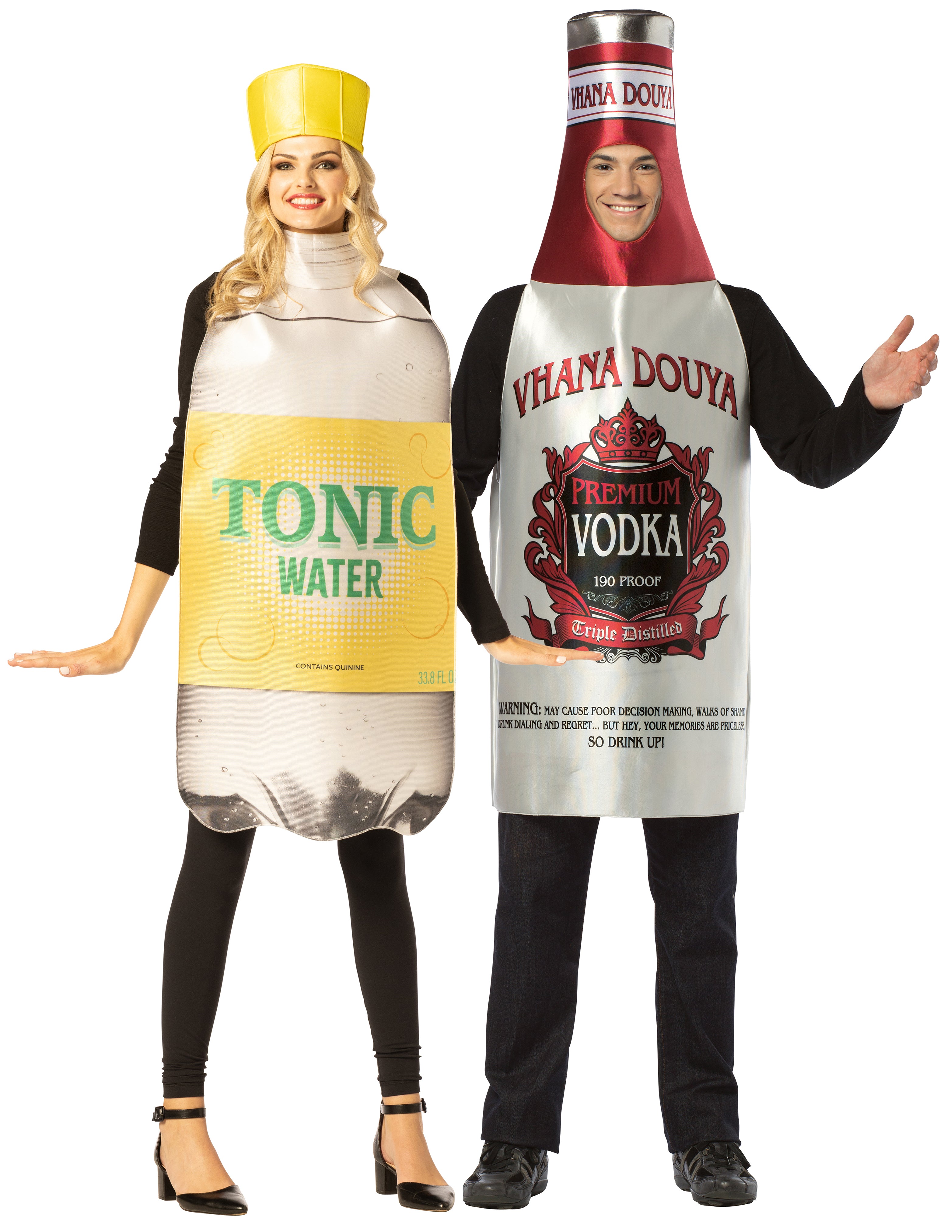 Rasta Imposta Vodka & Tonic Flaschenkostüm Paar Einheitsgröße