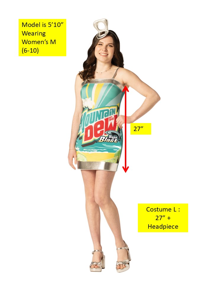 Rasta Imposta Mountain Dew Baja Blast Kleidkostüm Damen M