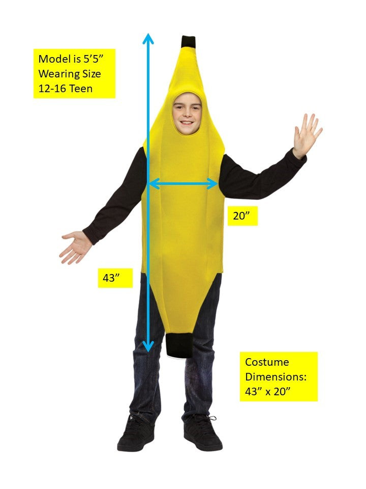 Rasta Imposta Ultimate Banana Kinderkostüm Banane Gr. 12-16