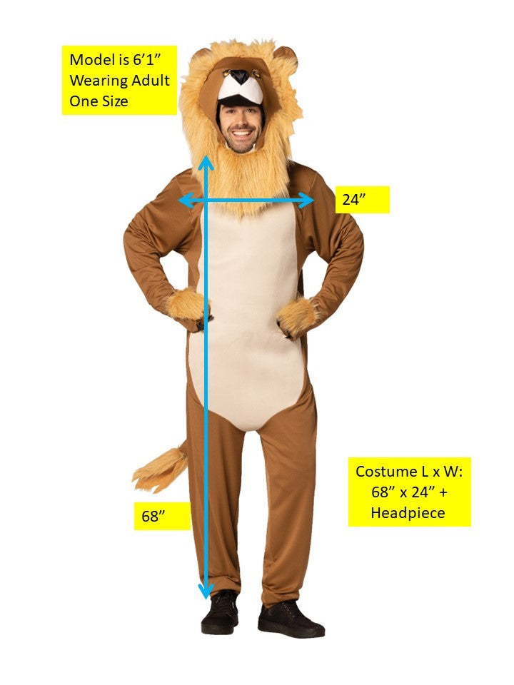Rasta Imposta Lion Kostüm Einheitsgröße Löwe Overall
