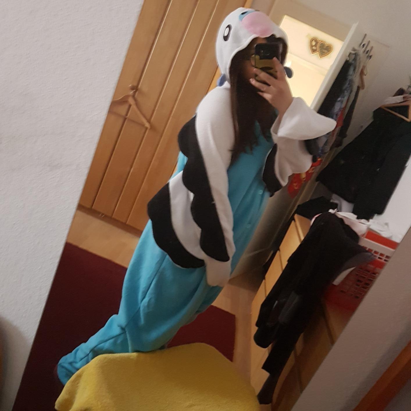 Katara Partyanzug Onesie Blauer Stich Plüsch Kostüm