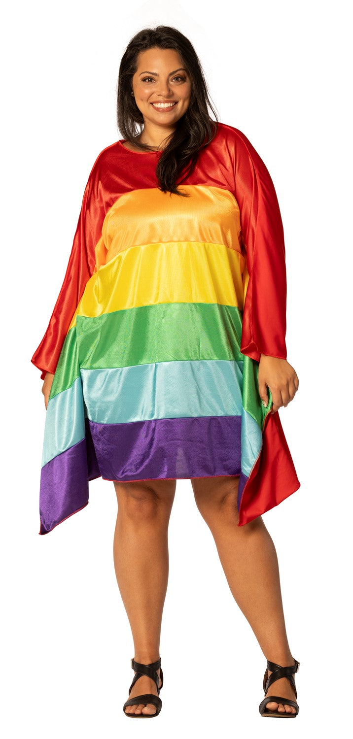 Rasta Imposta Rainbow Flag Kostüm One Size Regenbogen Tunika