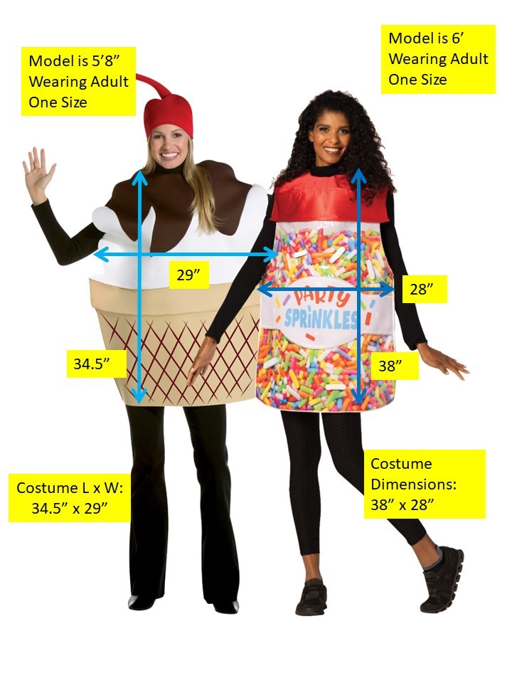 Rasta Imposta Ice Cream Sundae Kostüm One Size Paarkostüm