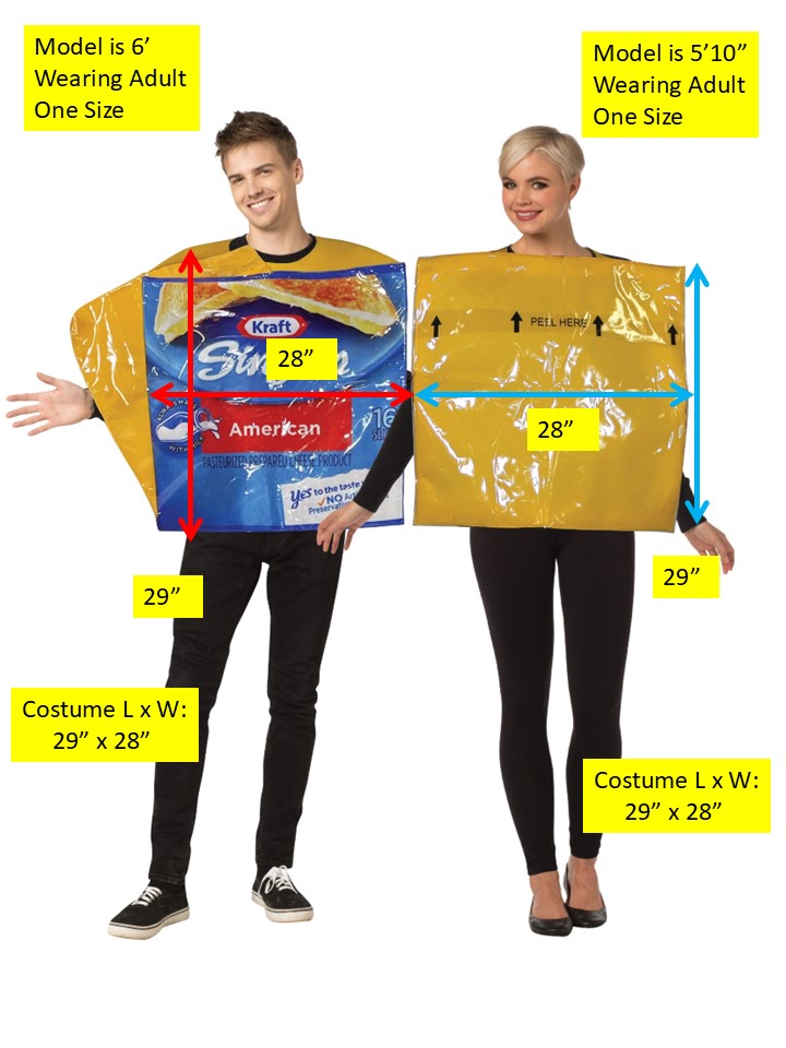 Rasta Imposta Kraft Singles Cheese Paarkostüm One Size 2tlg