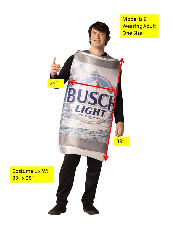 Rasta Imposta Busch Light Bierdosen-Kostüm Einheitsgröße Dose