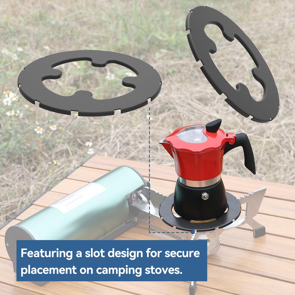 REDSUN Camping-Topfständer für Kocher kleine Töpfe ab 7 cm Stahl