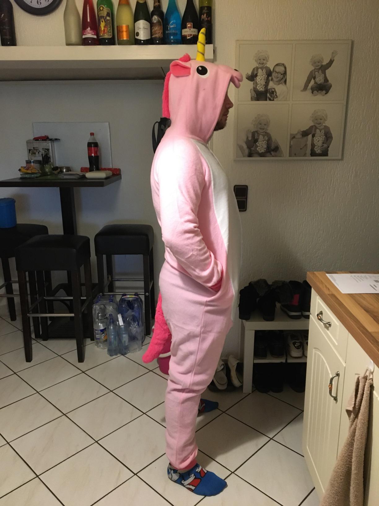 Katara Einhorn Schwarz Sterne Onesie Kostüm M Flanell