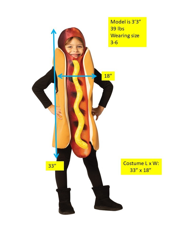 Rasta Imposta Hot Dog Grilled Kinderkostüm Gr. 3-6 Schaum