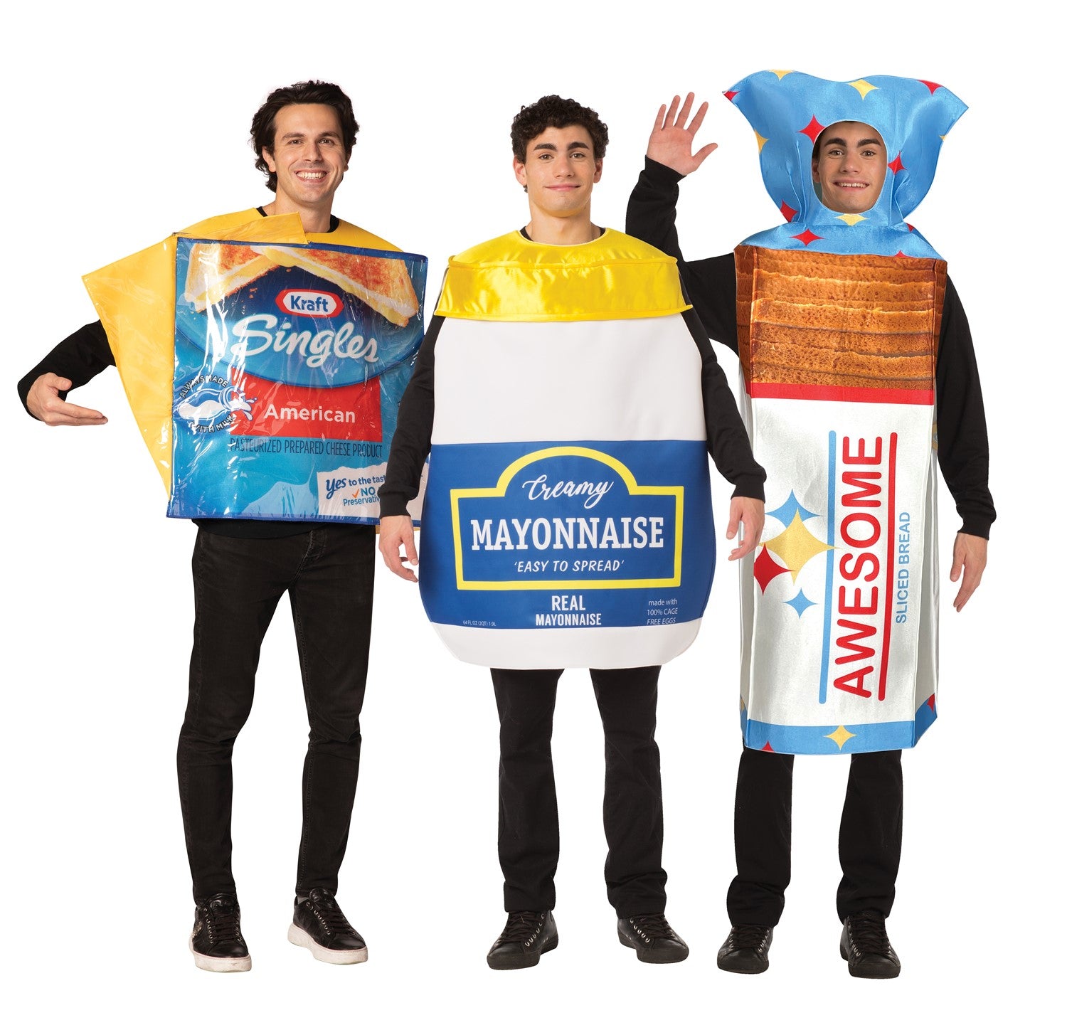 Rasta Imposta Mayo Brot Käse Gruppenkostüm 3er O/S