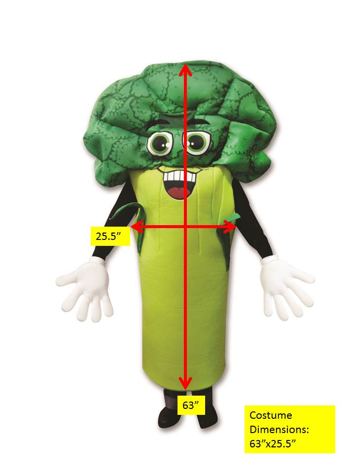 Rasta Imposta Broccoli Mascot Kostüm Einheitsgröße Polyester