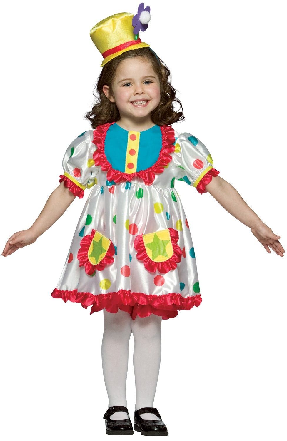 Rasta Imposta Clown Girl Kostüm Kinder 4-6 Jahre mit Hut