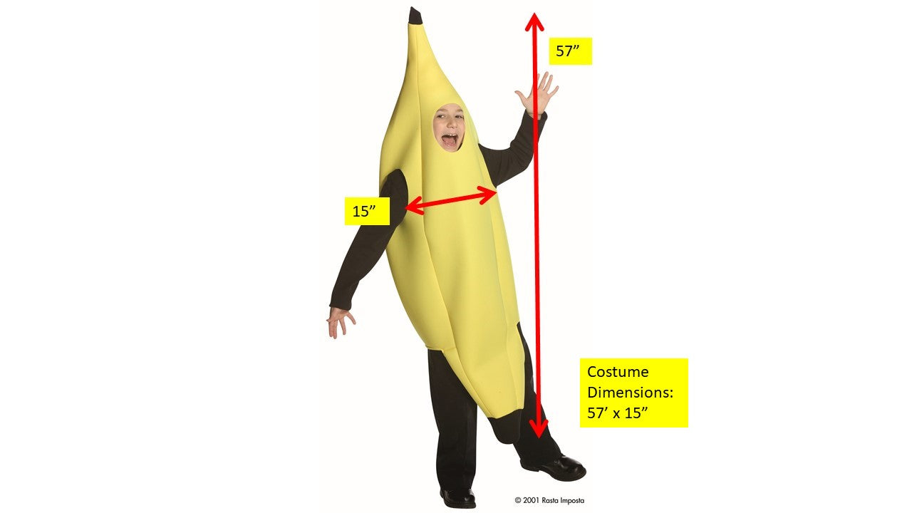 Rasta Imposta Deluxe Banana Kinderkostüm 7-10 Gelb
