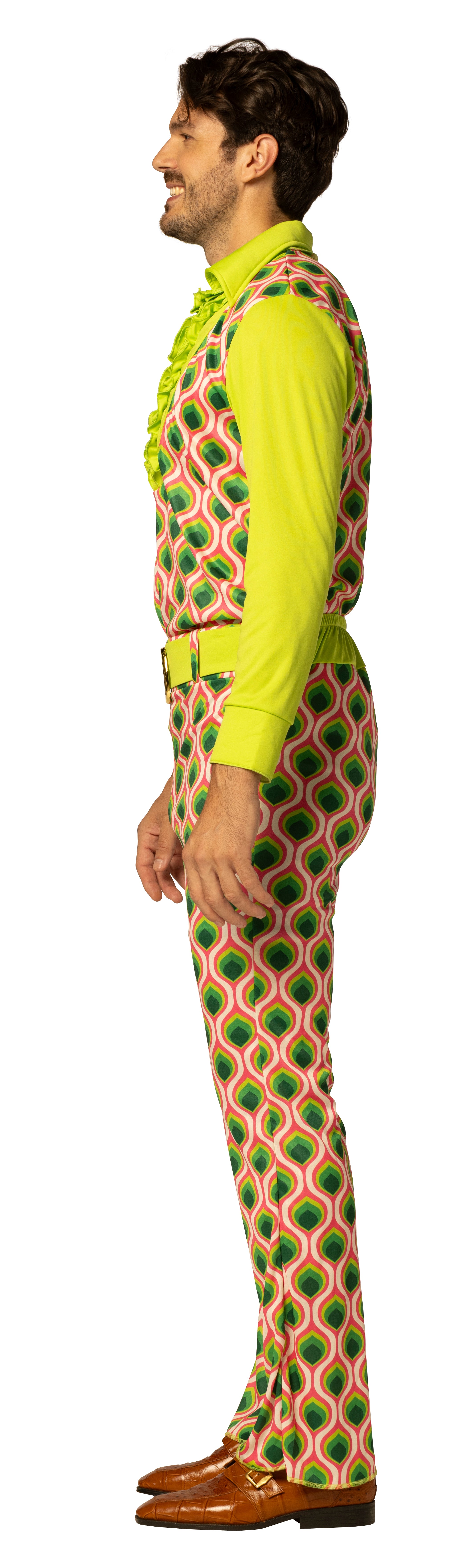 Rasta Imposta Swaggertown 70er Jumpsuit grün pink Gr. M