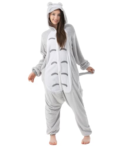 Katara Katze Kostüm-Anzug Onesie Fleece Unisex Jumpsuit