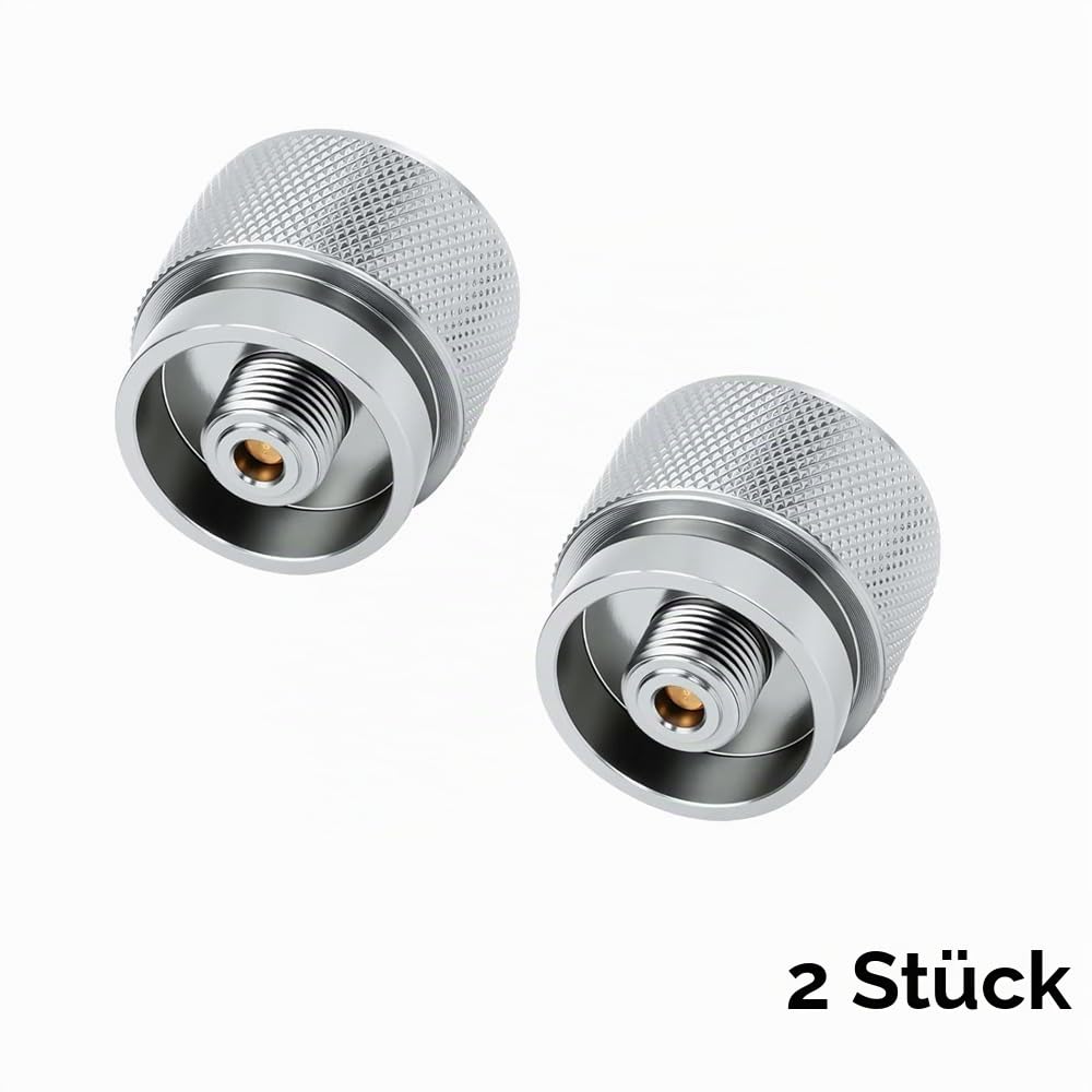 REDSUN Propan-EN417 Gasadapter 2 Stück für Campingkocher Messing