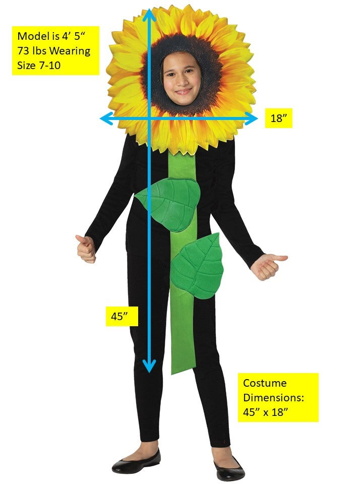 Rasta Imposta Sunflower Sonnenblumen Kostüm Kinder 7-10