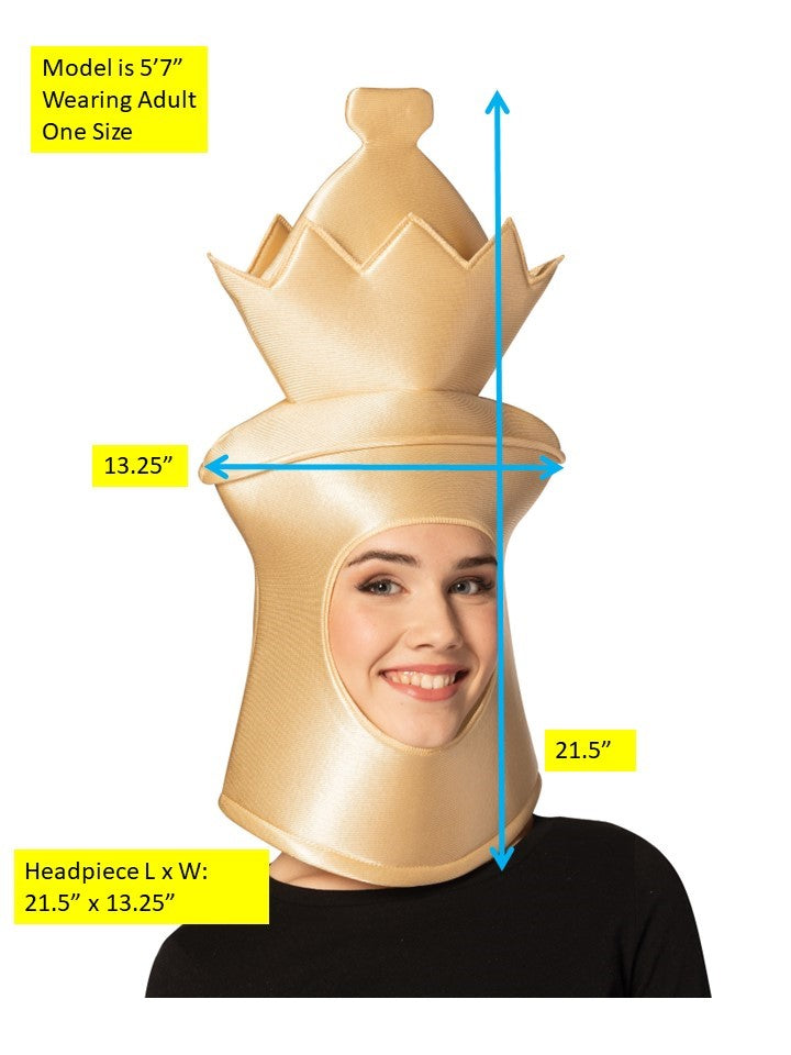 Rasta Imposta Beige Queen Kopfbedeckung Schach Kostüm One Size