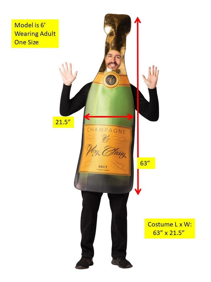 Rasta Imposta Adult Champagne Bottle Kostüm One Size