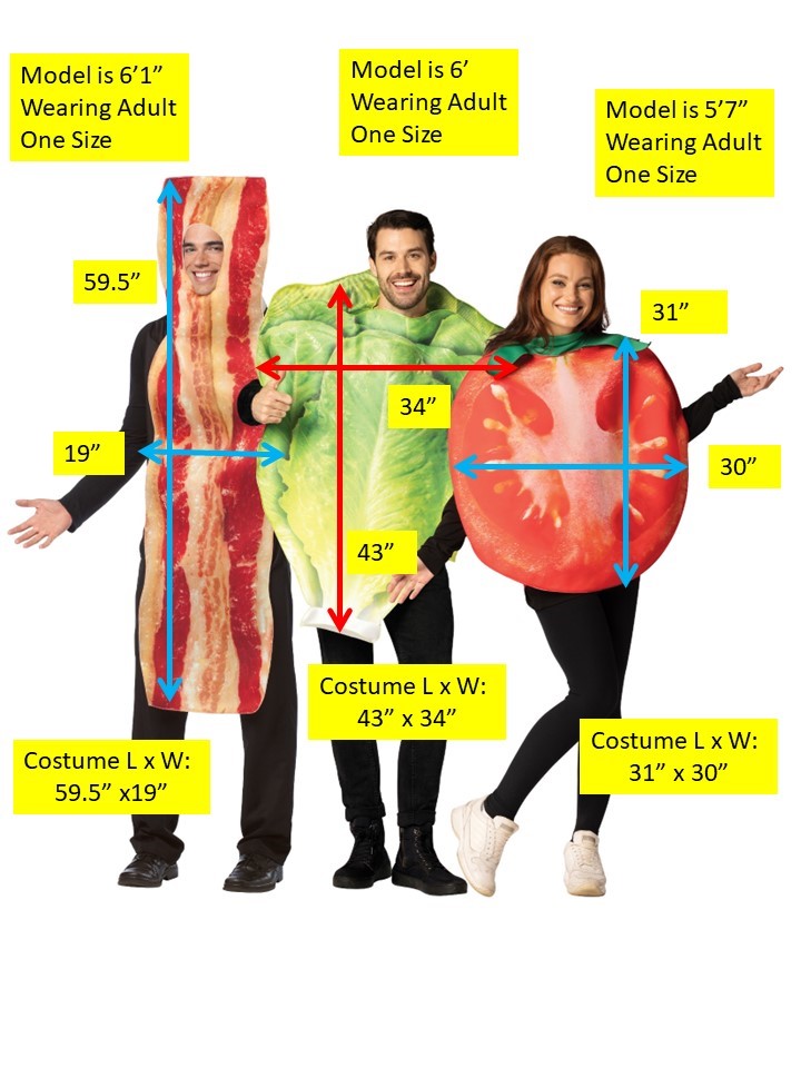 Rasta Imposta BLT Bacon Lettuce Tomato Gruppenkostüm 3er