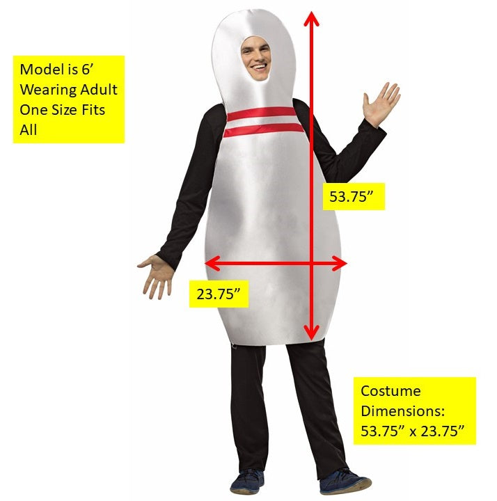 Rasta Imposta Bowling Pin Kostüm Erwachsene Einheitsgröße Schaum