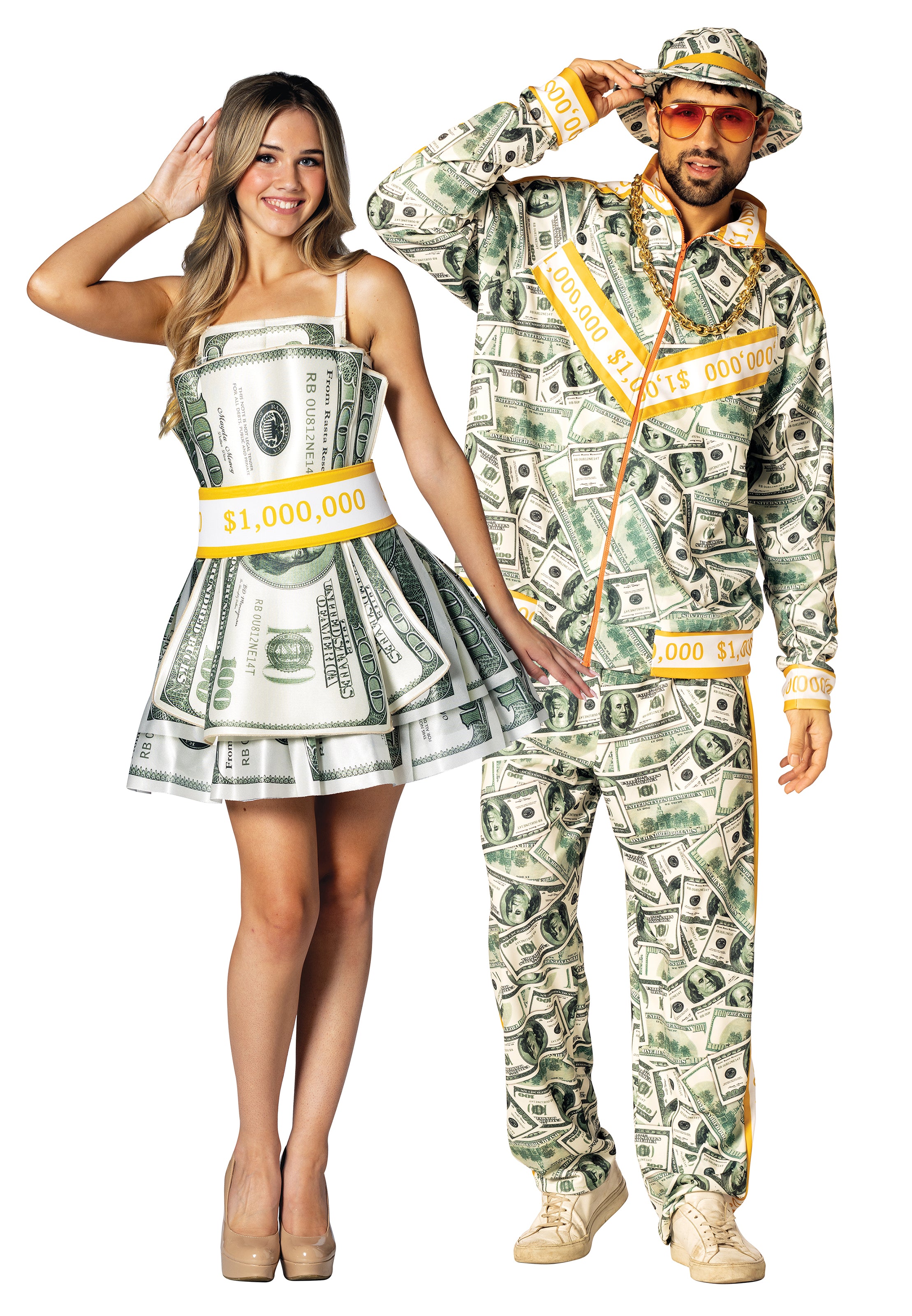 Rasta Imposta Money Kostüm Paarkostüm Kleid Anzug Geld