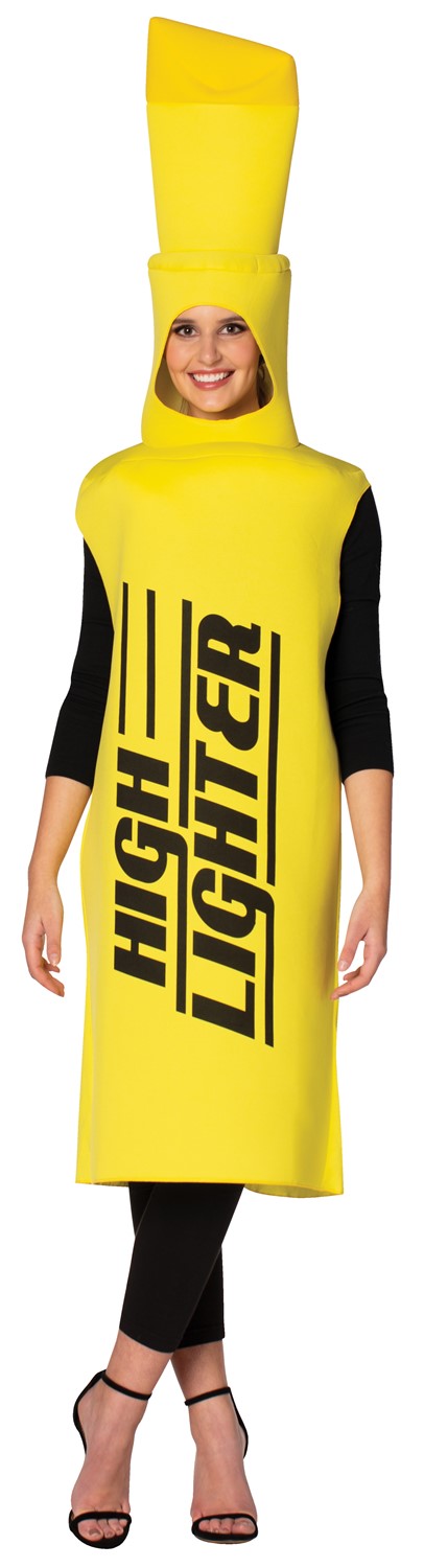 Rasta Imposta Yellow Highlighter Kostuem Einheitsgroesse