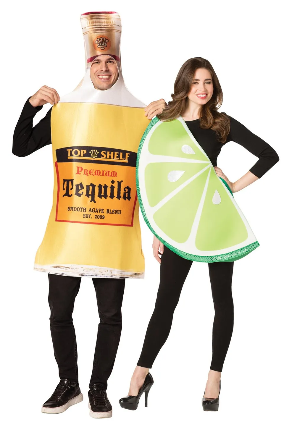 Rasta Imposta Tequila Bottle & Lime Kostüm Paar 2 Tuniken