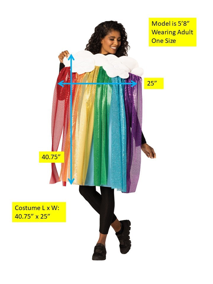 Rasta Imposta Rainbow Rain Cloud Kostüm bunt One Size