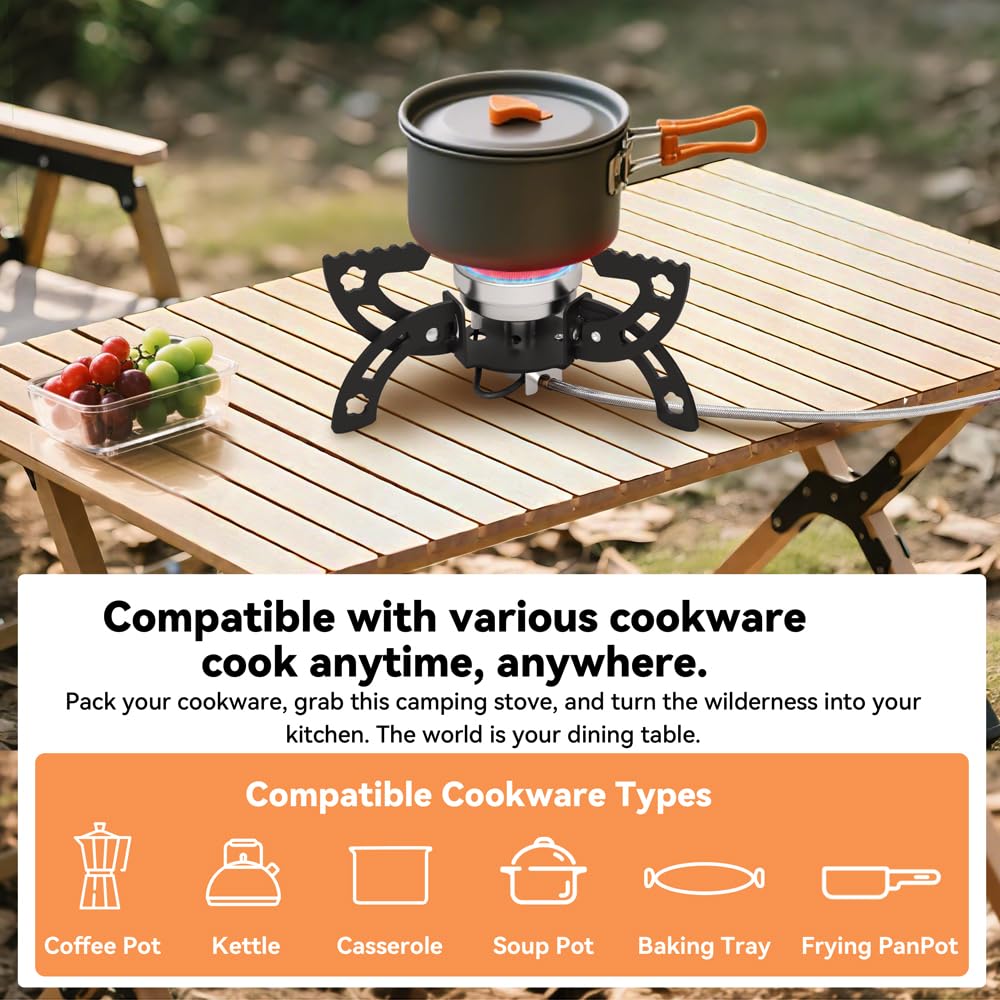 REDSUN FD6 Campingkocher mit EVA-Tasche winddicht 3,0 kW