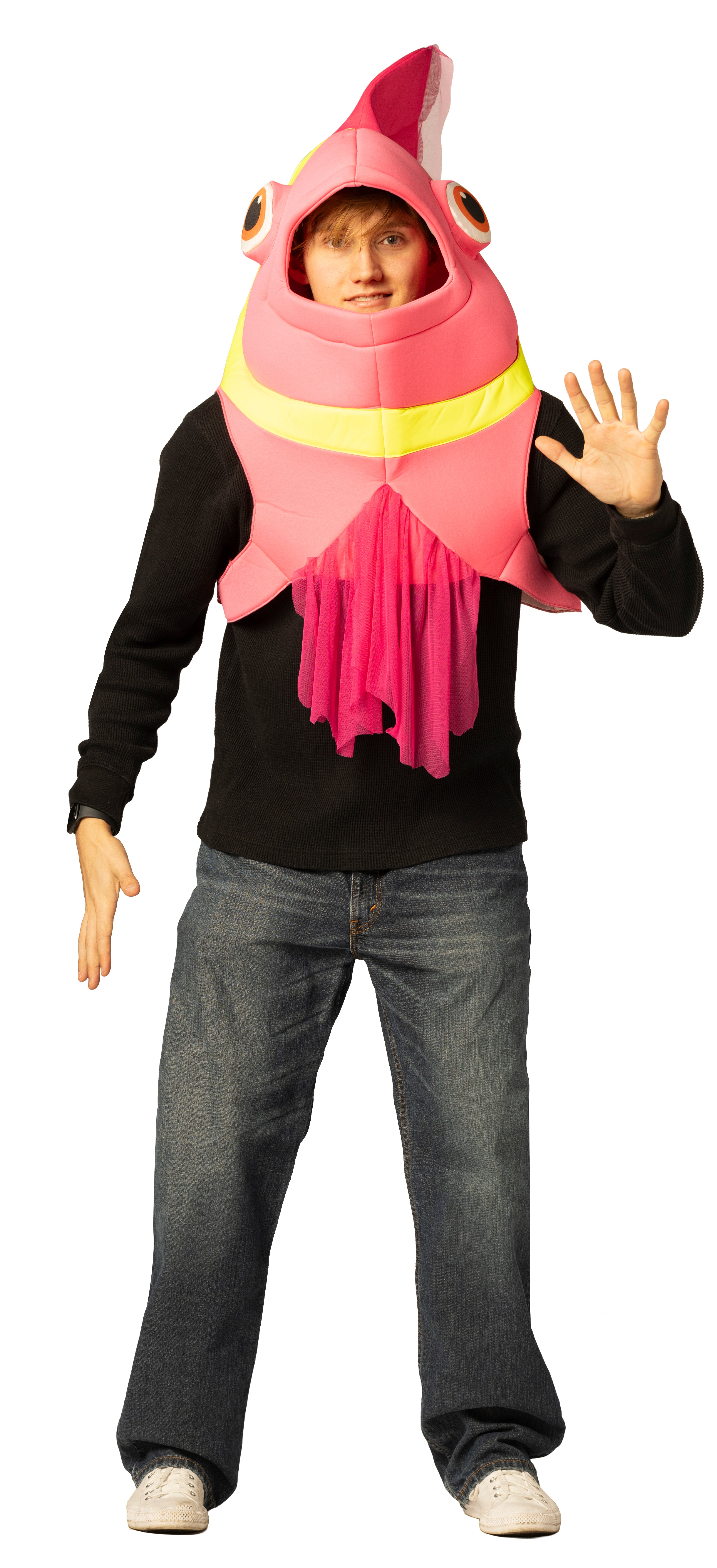 Rasta Imposta Fish Pink Kostüm Nachtleuchtend Einheitsgröße