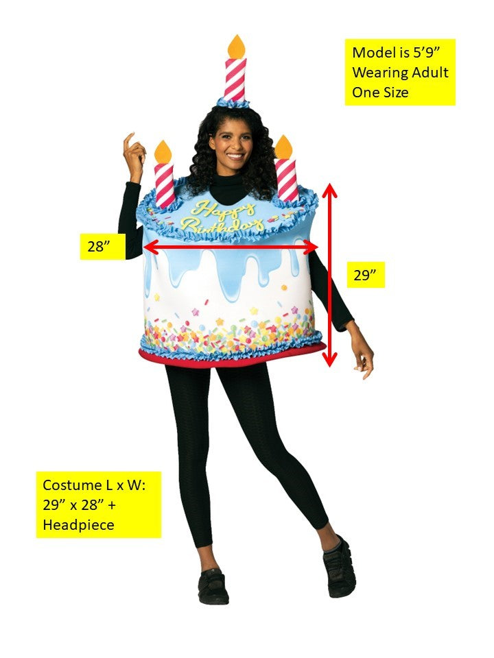 Rasta Imposta Happy Birthday Confetti Cake Kostüm Kerzen