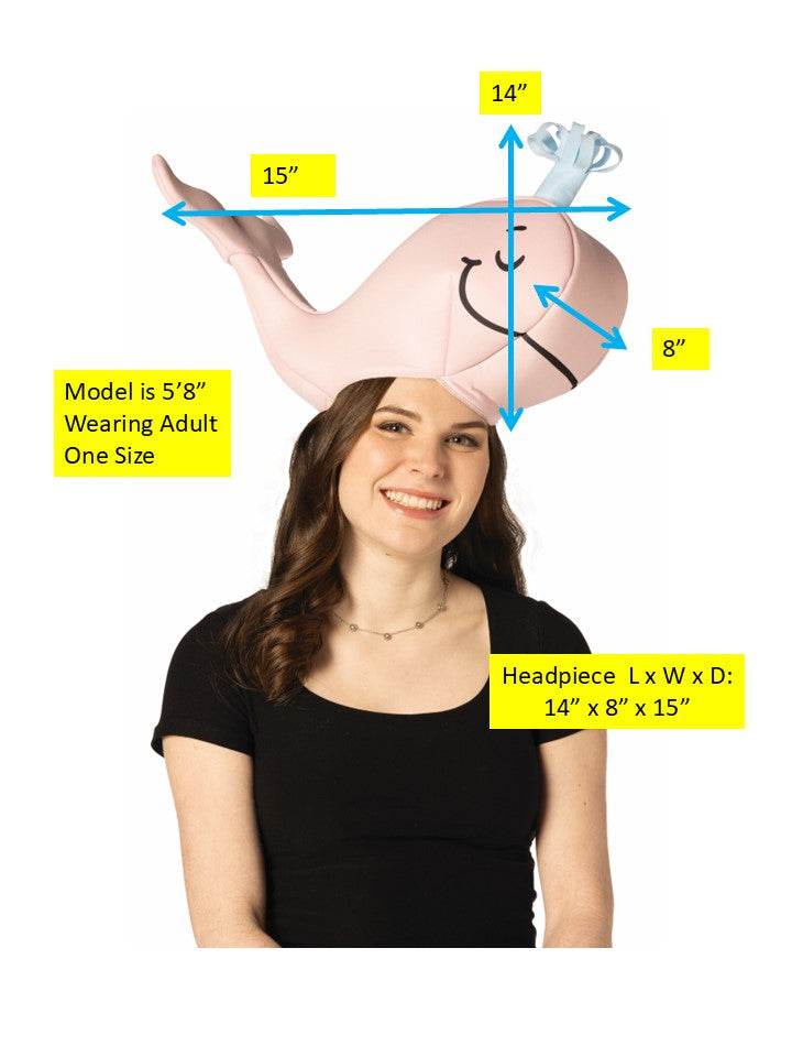 Rasta Imposta Pink Whale Hut Kostüm One Size Schaum