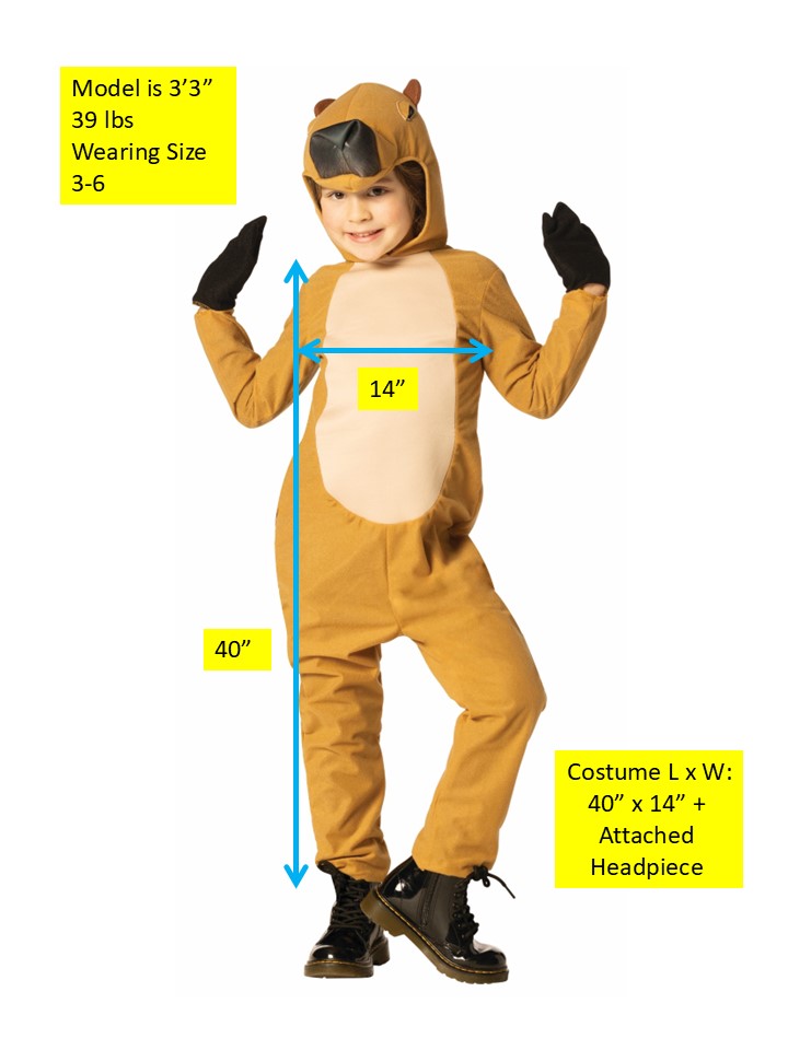 Rasta Imposta Capybara Kinderkostüm 3-6 Jumpsuit
