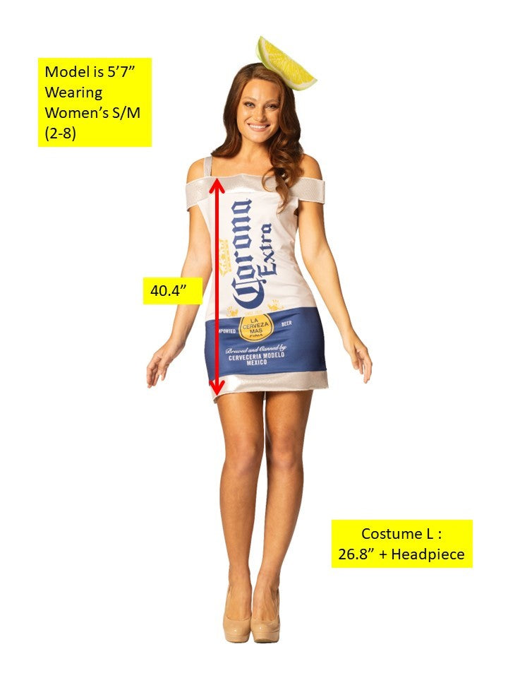 Rasta Imposta Corona Extra Beer Dress Kostüm Damen S-M