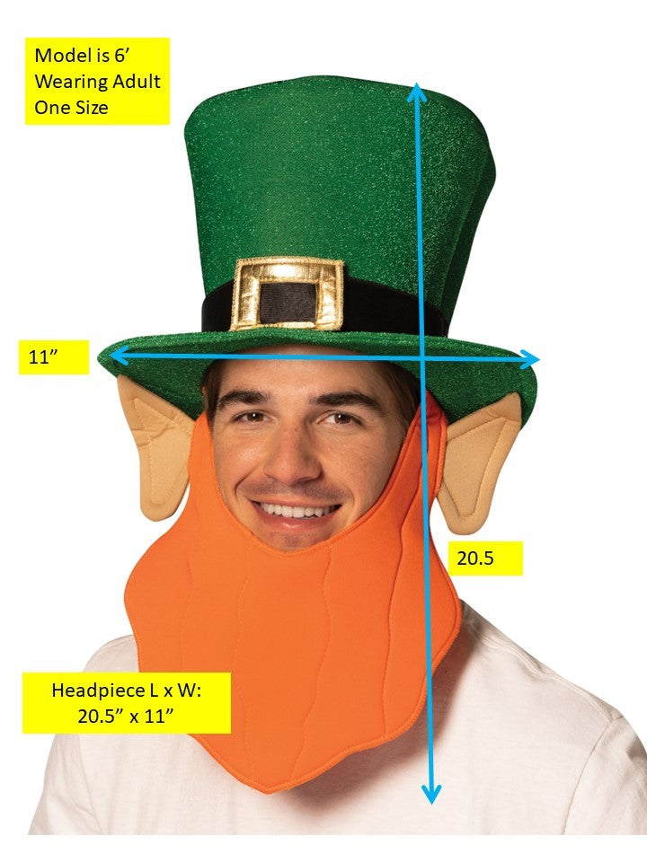 Rasta Imposta Leprechaun Hut mit Bart One Size Grün