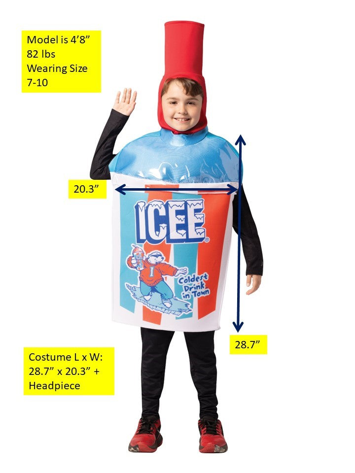 Rasta Imposta ICEE Blue Kostüm Kinder 7-10 Tunikakostüm blau