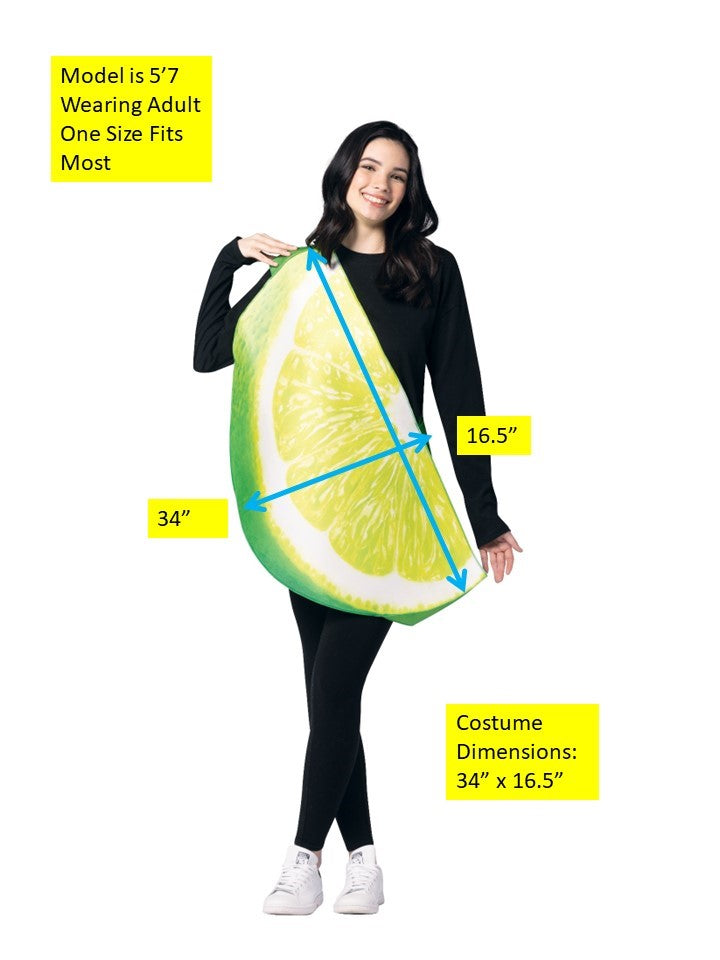 Rasta Imposta Lime Slice Kostüm Limette Einheitsgröße Polyester