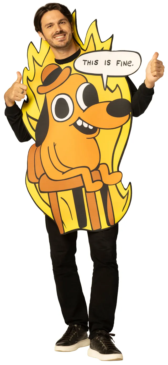 Rasta Imposta This is Fine Dog Kostüm Tunika Einheitsgröße